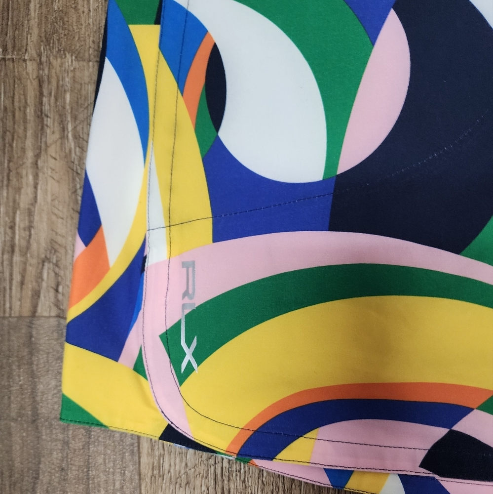 🌷Ralph Lauren 15" Print Performance Skort Riviera Abstract Women's Size Medium - Picture 2 of 11